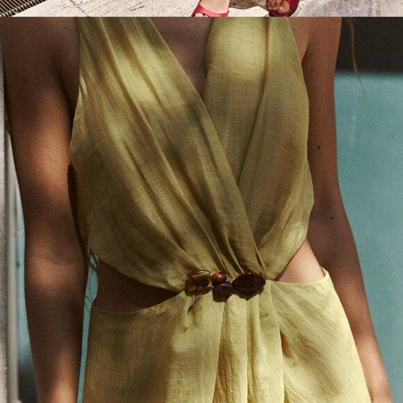 Zara tie dye cut out midi dress NWT - Picture 11 of 13